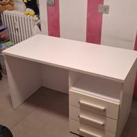 scrivania bianca 120x60