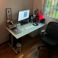 Scrivania Ikea Galant in vetro - 160x80