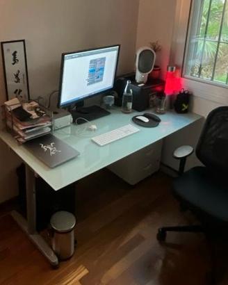 Scrivania Ikea Galant in vetro - 160x80