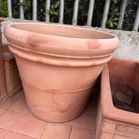 Vaso Doppiobordo in resina Liscio rotondo 70cm