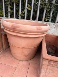 Vaso Doppiobordo in resina Liscio rotondo 70cm