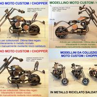 MOTO CUSTOM CHOPPER HARLEY METALLO COLLEZIONISMO