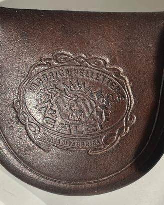 Portamonete vintage in pelle anni '50