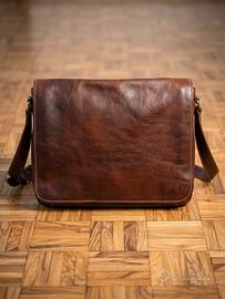 Borsa Uomo a Tracolla  Vera Pelle Cuoio