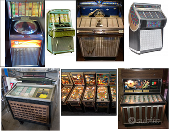 Riparazione Jukebox e Flipper anni 60, 70, 80, 90