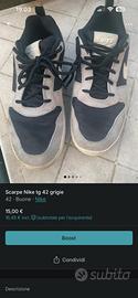 Scarpe nike tg 42 grigie usate
