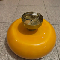 Lampadario in vetro color ambra