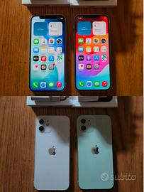 2 Apple iPhone 12 bianco e verde 256gb 128gb