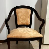 Poltrona Elegante Vintage in legno laccato nuova