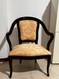 Poltrona Elegante Vintage in legno laccato nuova