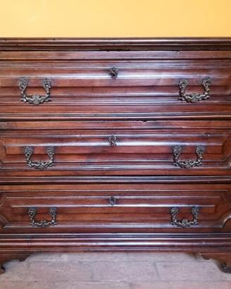 Canterano cassettone lombardo XVIII sec. noce