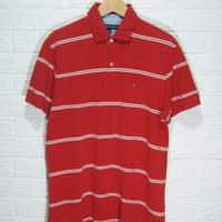 Polo Tommy Hilfiger a righe rosse e bianche M
