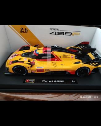 Modellino Ferrari 499P le Mans 2024 scala 1 18