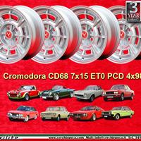 4 pz cerchi Fiat Lancia Cromodora CD68 7x15 ET0 4x