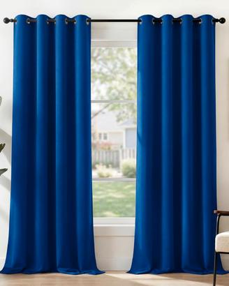 Coppia Tende Oscuranti  Blu Elettrico 140x 280 cm