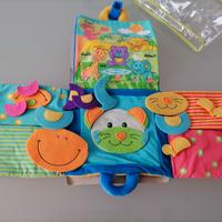 Libro sensoriale montessoriano in stoffa bimbi