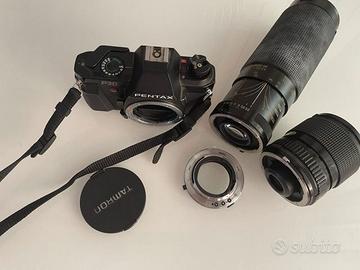 Pentax P30 con 2 zoom Tamron ed 1 adaptal PK