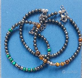 Tris bracciali ematite 