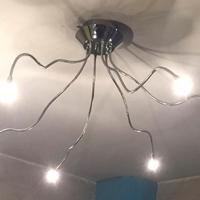 LAMPADARIO di design 6 bracci flessibili