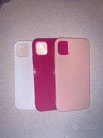 cover iphone 11 bianca, rosa, fucsia