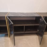 Credenza Veyron nero - oro