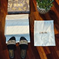 Sandalo flat con fascia in tessuto - Nero