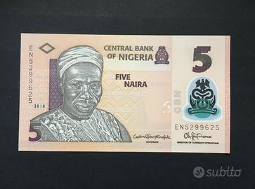 Banconota Nigeria 5 Naira 2018 FDS