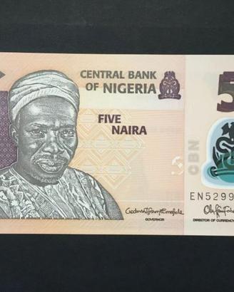 Banconota Nigeria 5 Naira 2018 FDS
