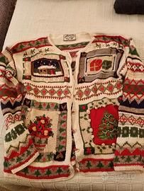 cardigan natalizio fatto a mano