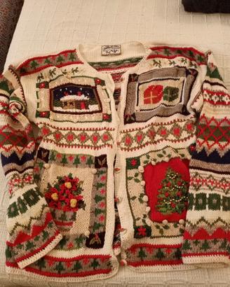 cardigan natalizio fatto a mano