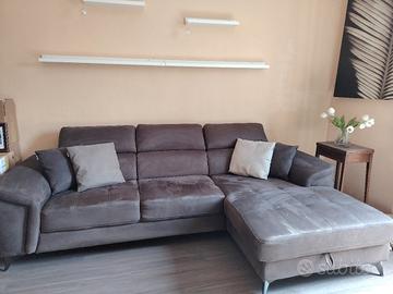 divano letto 3 posti con chaise longue contenitore
