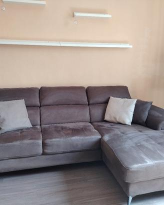divano letto 3 posti con chaise longue contenitore