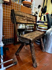 panchina in tronco di larice