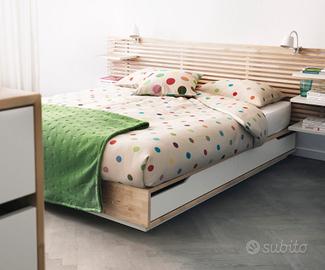 IKEA MANDAL Letto matrimoniale con cassetti