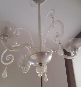 Lampadario Murano soffiato antico