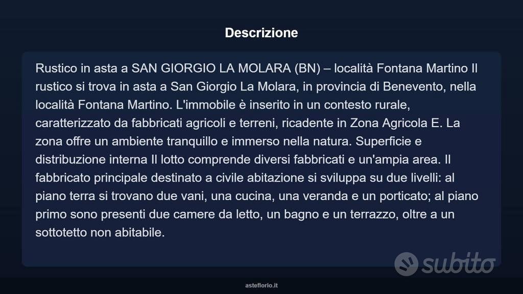 Immobile in asta di 600 m² con box auto a San Gior - Vista 2