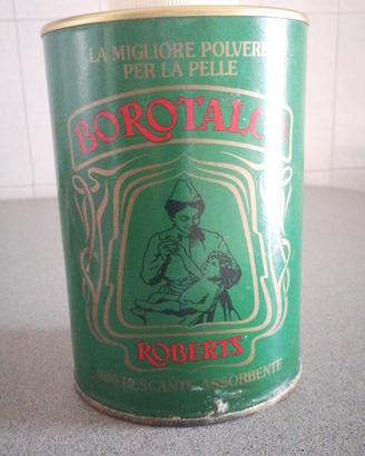 scatola latta antica Borotalco talco Roberts 1000g