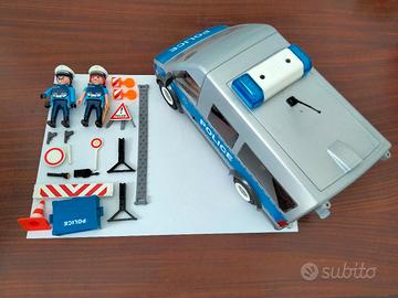 Furgone polizia con posto di blocco Playmobil 