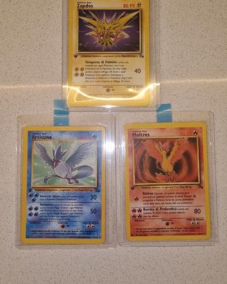 Zapdos FO 30/62 Moltres FO 27/62 Articuno FO 17/62