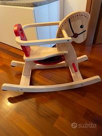 Cavallino a dondolo in legno