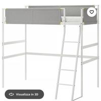 Letto a soppalco con scrivania