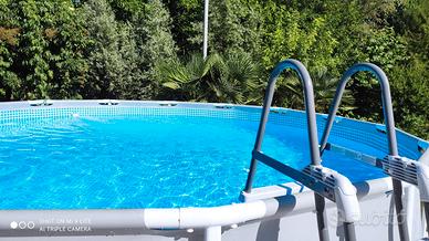 piscina tonda e pompa a sabbia 