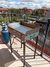 piastra a gas acciaio inox 