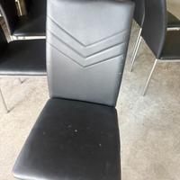 Sedie da ufficio in pelle nera