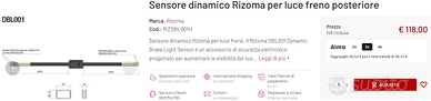 Sensore dinamico per decelerazioni Rizoma
