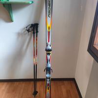 Sci 166cm e racchette da 115cm