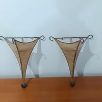 Maschere etniche in legno + applique in pelle + ta