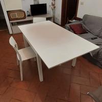 Tavolo allungabile in legno bianco Ikea 
