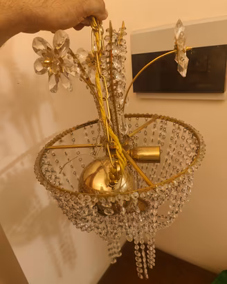 lampadario in strass 