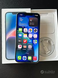 iPhone 14 blu 128gb 98% batteria